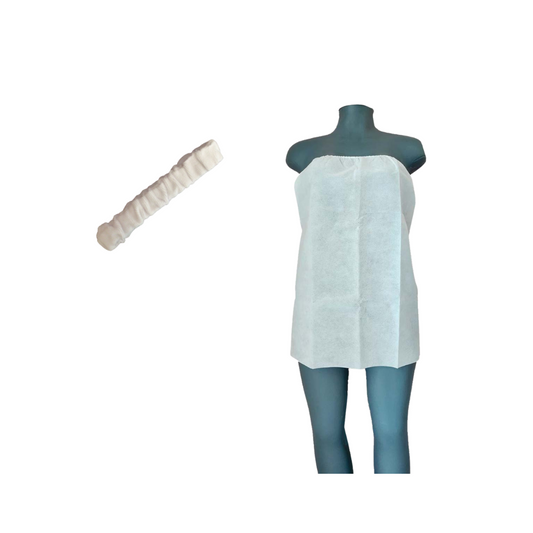 Bata Strapless Tela de Toalla + Diadema